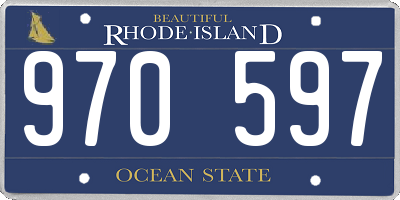 RI license plate 970597