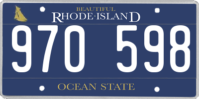 RI license plate 970598