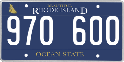 RI license plate 970600