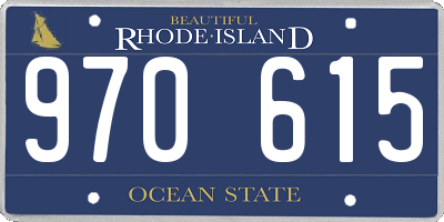 RI license plate 970615