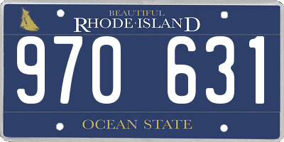 RI license plate 970631