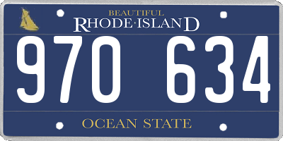 RI license plate 970634