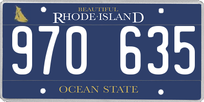 RI license plate 970635