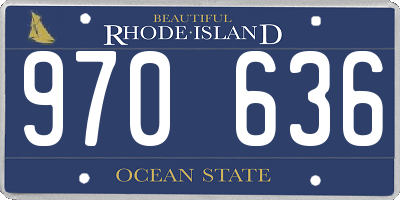 RI license plate 970636