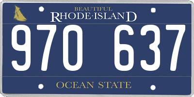 RI license plate 970637