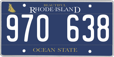 RI license plate 970638