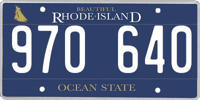 RI license plate 970640