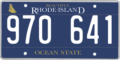 RI license plate 970641