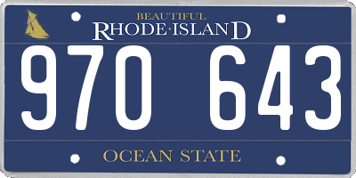 RI license plate 970643