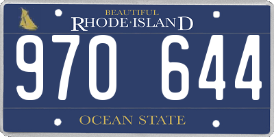 RI license plate 970644