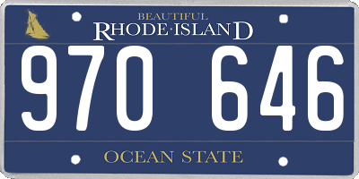 RI license plate 970646