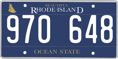 RI license plate 970648