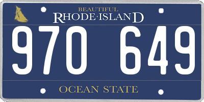 RI license plate 970649