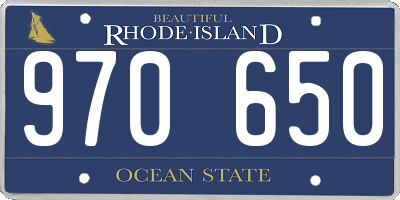 RI license plate 970650