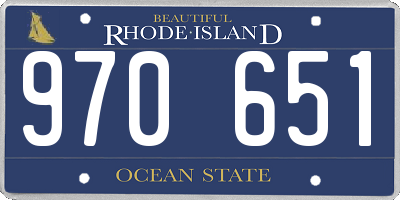 RI license plate 970651