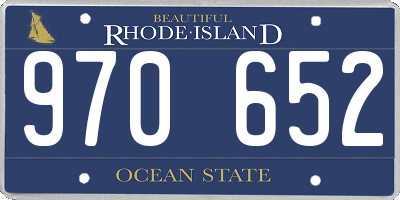 RI license plate 970652