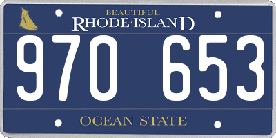 RI license plate 970653