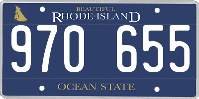 RI license plate 970655