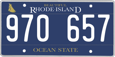 RI license plate 970657