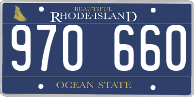 RI license plate 970660