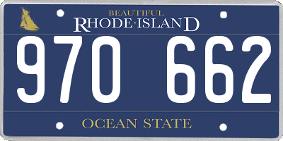 RI license plate 970662