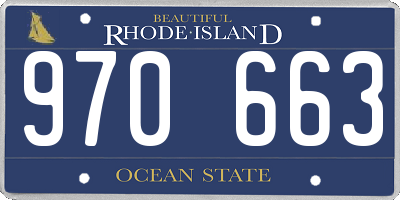 RI license plate 970663