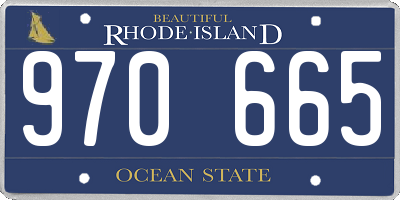 RI license plate 970665