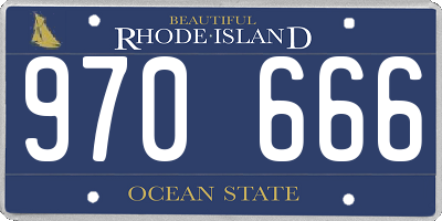 RI license plate 970666