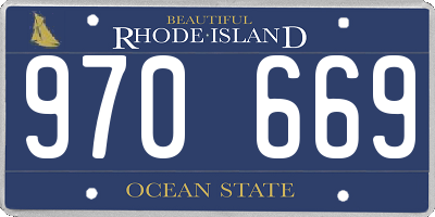 RI license plate 970669