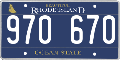 RI license plate 970670