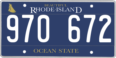 RI license plate 970672