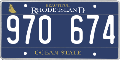 RI license plate 970674