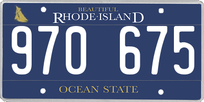 RI license plate 970675