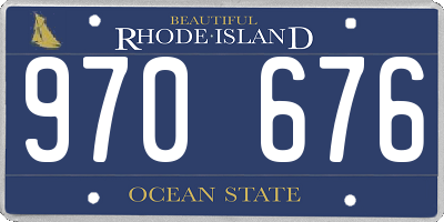 RI license plate 970676