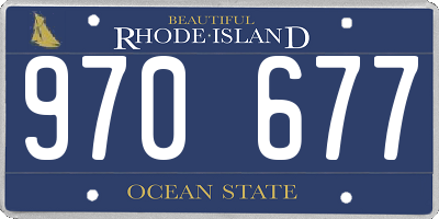 RI license plate 970677