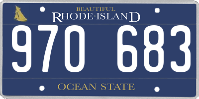 RI license plate 970683