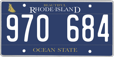 RI license plate 970684