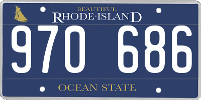 RI license plate 970686