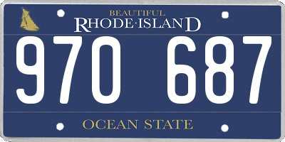 RI license plate 970687