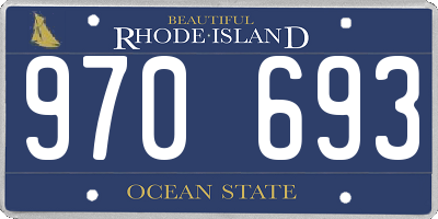 RI license plate 970693