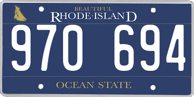 RI license plate 970694