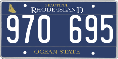 RI license plate 970695