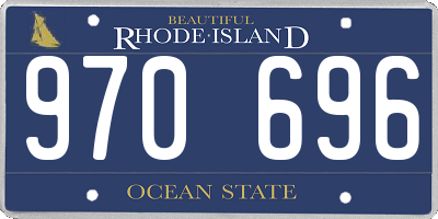 RI license plate 970696