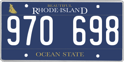 RI license plate 970698