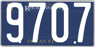 RI license plate 9707