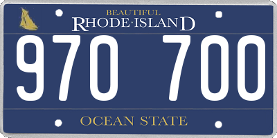 RI license plate 970700