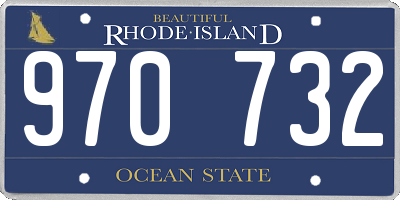 RI license plate 970732