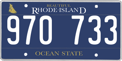 RI license plate 970733