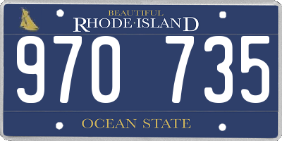 RI license plate 970735