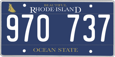 RI license plate 970737